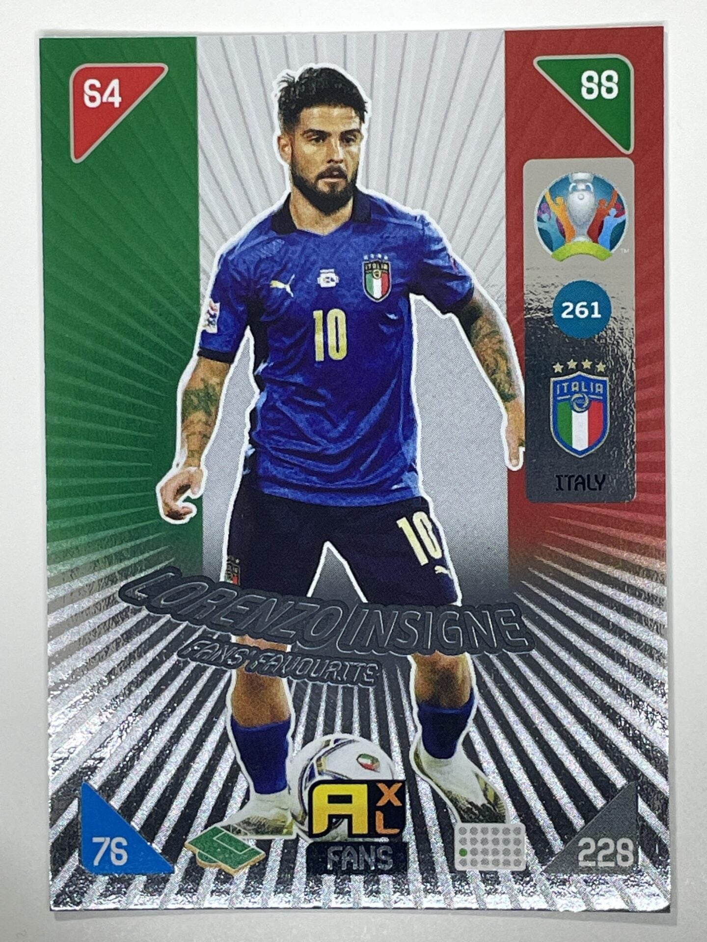 Lorenzo Insigne Fans Favourites (Italy) Football Cards &#8211; Euro 2020 Adrenalyn XL