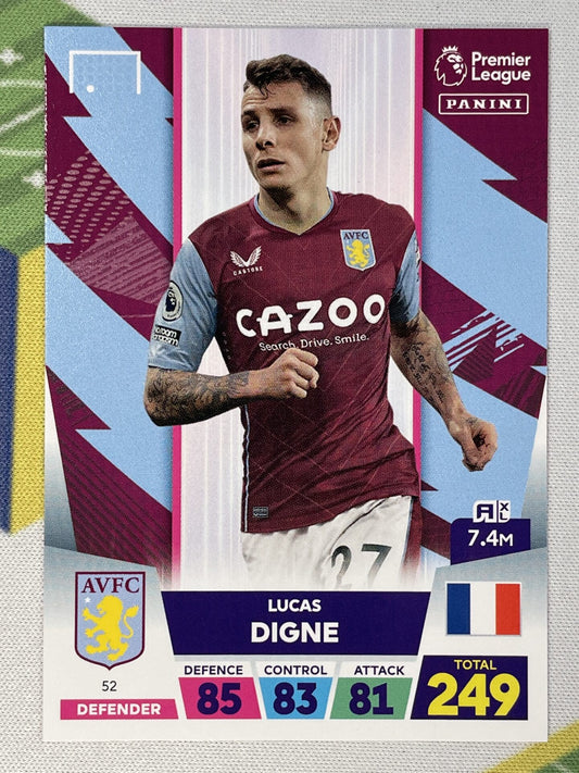 Lucas Digne Aston Villa Panini Premier League Adrenalyn XL 2023 Card