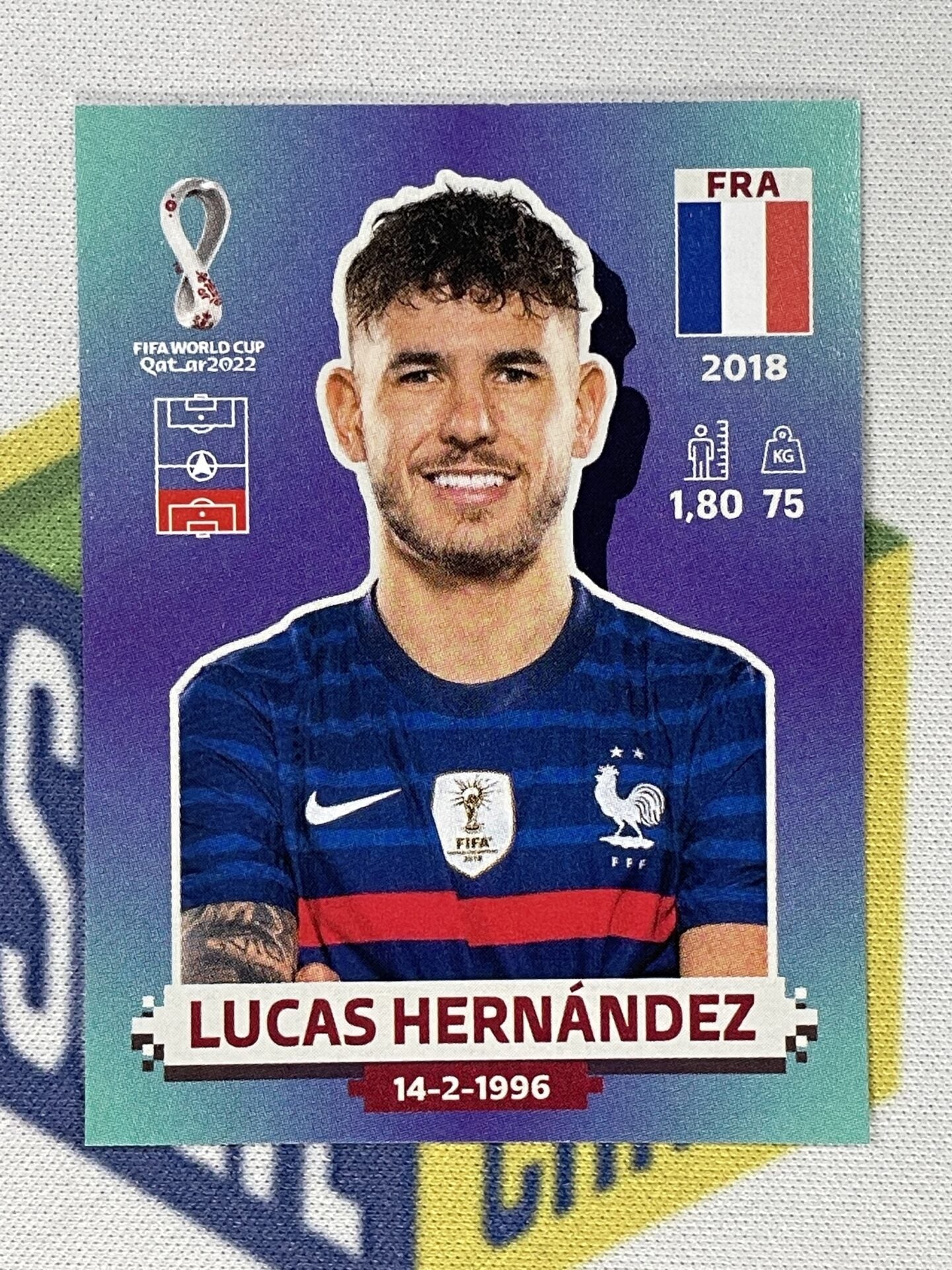 Lucas Hernandez France Panini World Cup 2022 Qatar Stickers