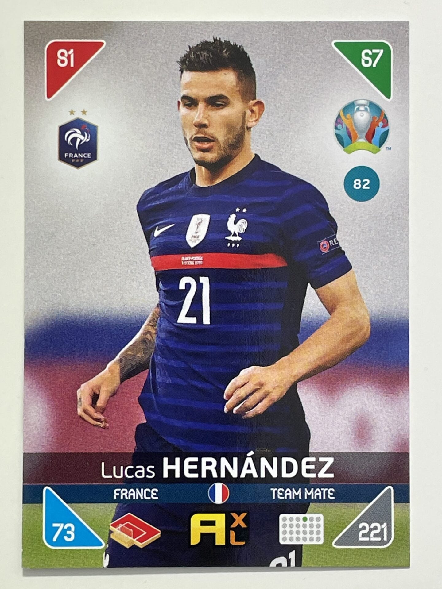 Lucas Hernandez Team Mates (France) Football Cards &#8211; Euro 2020 Adrenalyn XL