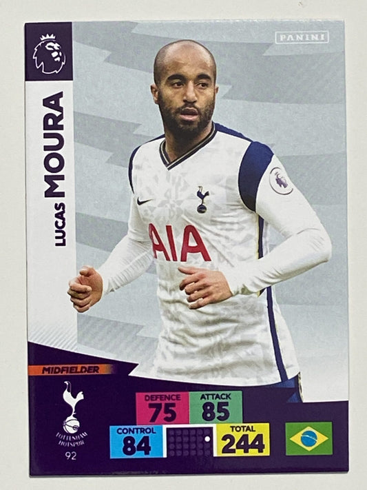 Lucas Moura (Tottenham) Football Card &#8211; Premier League Adrenalyn XL 2020:21