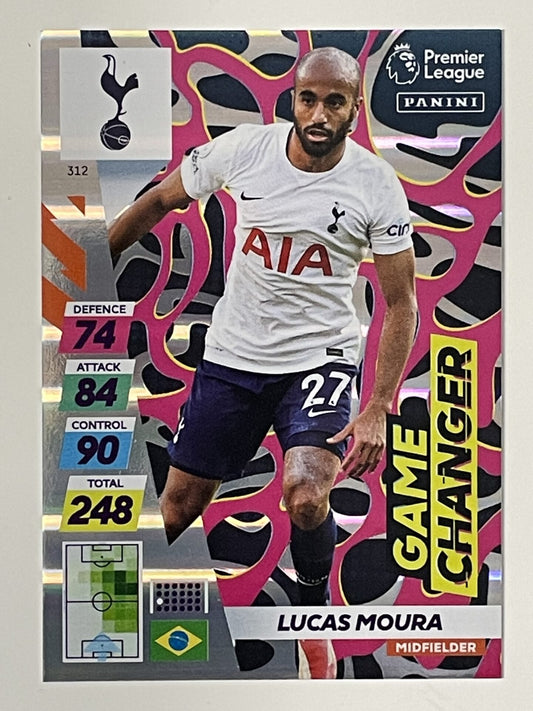 Lucas Moura Tottenham Hotspur Game Changer Panini Adrenalyn XL PLUS Premier League 2021 2022