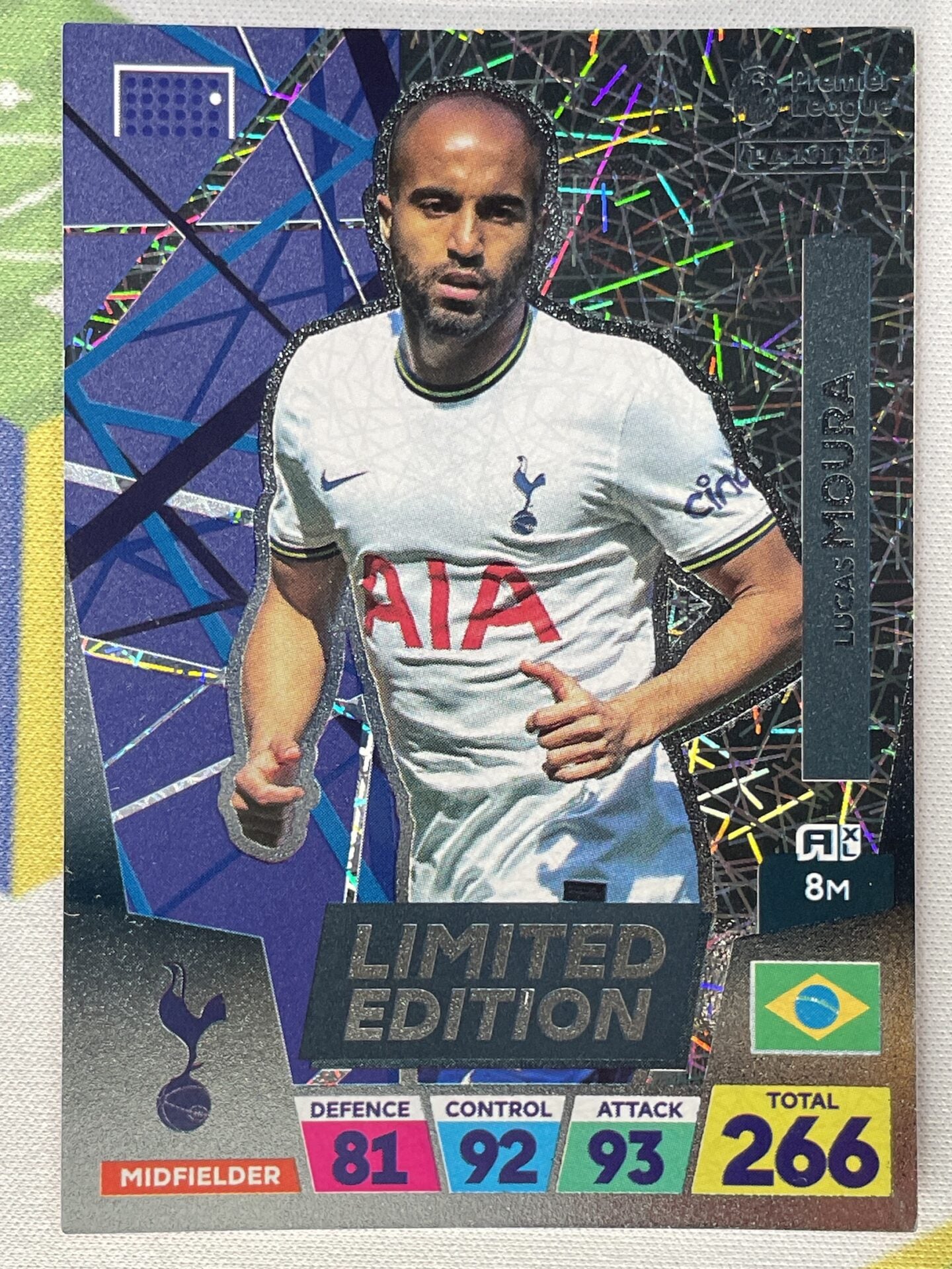 Lucas Moura Tottenham Hotspur Limited Edition Panini Premier League Adrenalyn XL 2023 Card