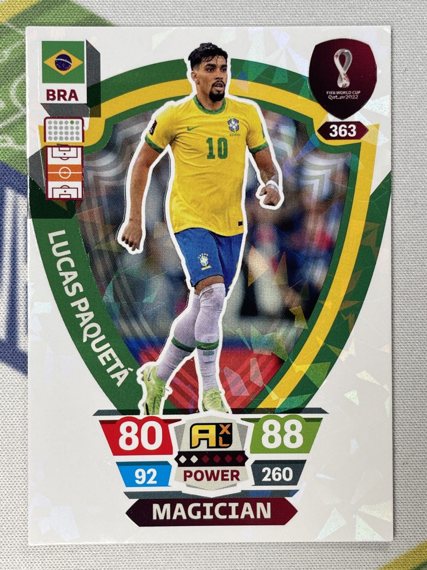 Lucas Paqueta Brazil Magician Panini World Cup 2022 Adrenalyn XL Card