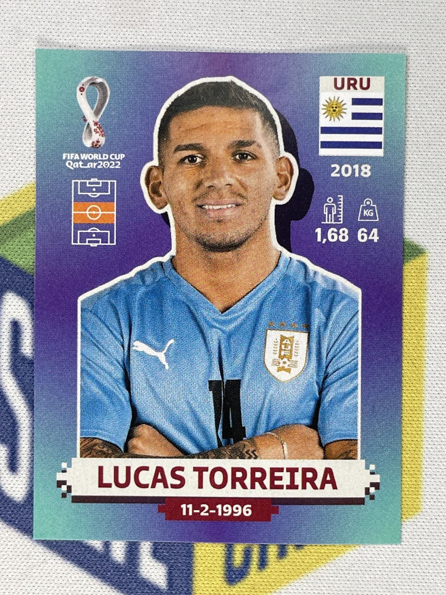 Lucas Torreira Uruguay Panini World Cup 2022 Qatar Stickers