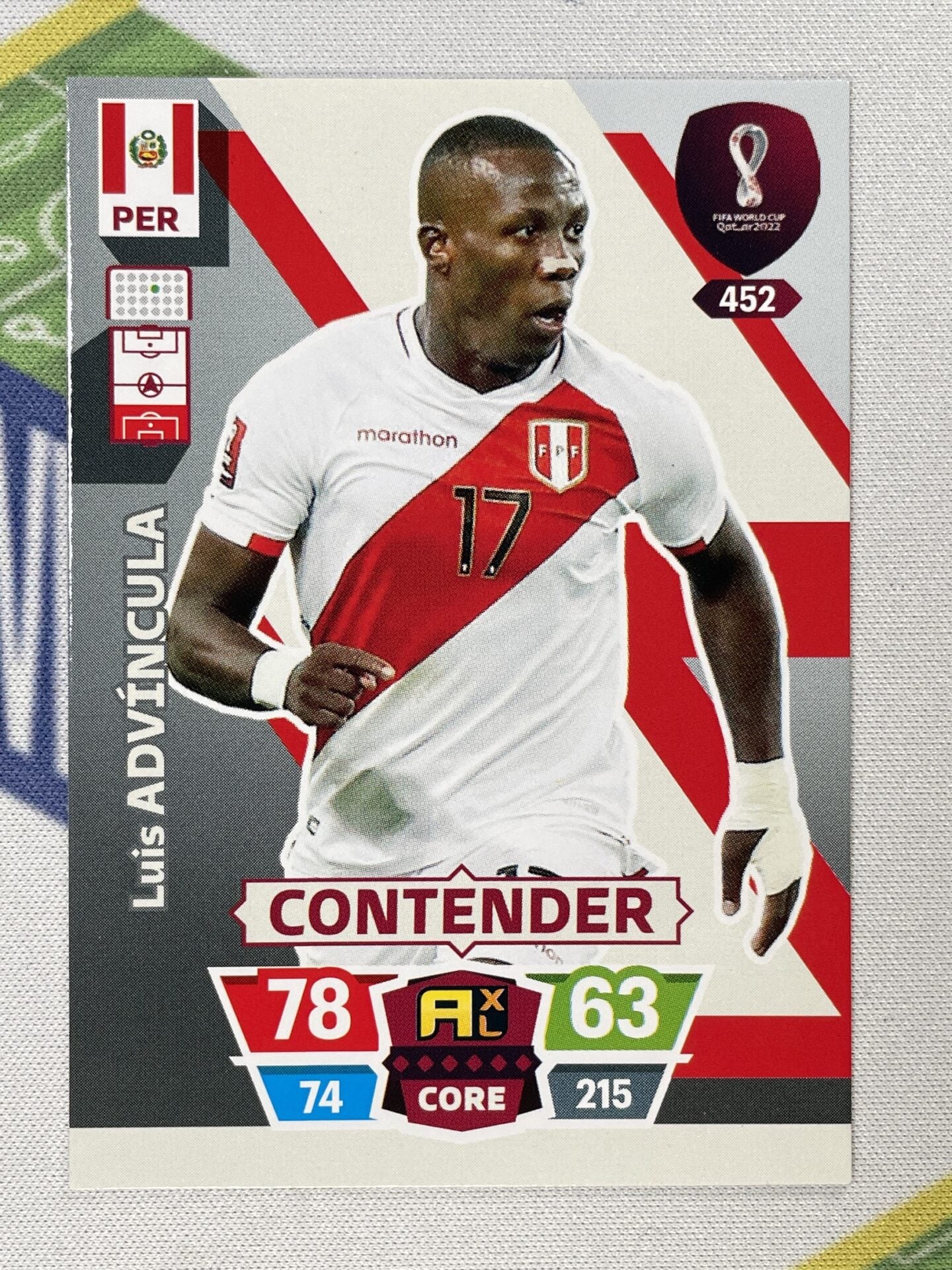 Luis Advincula Peru Panini World Cup 2022 Adrenalyn XL Card