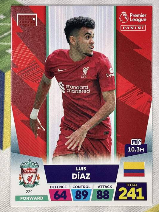 Luis Diaz Liverpool Panini Premier League Adrenalyn XL 2023 Card