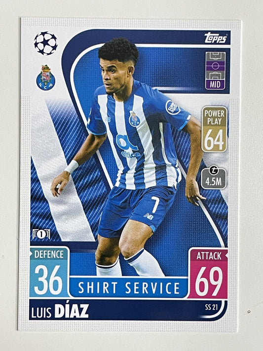 Luis Diaz Porto Base Topps Match Attax Extra 2021:22 Champions League Card