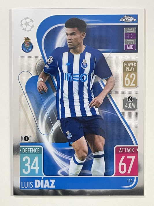 Luis Diaz Porto Topps Match Attax Chrome 2021 2022 Football Card