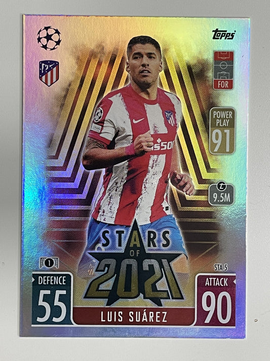 Luis Suarez Atletico Madrid Stars of 2021 Topps Match Attax Extra 2021:22 Champions League Card