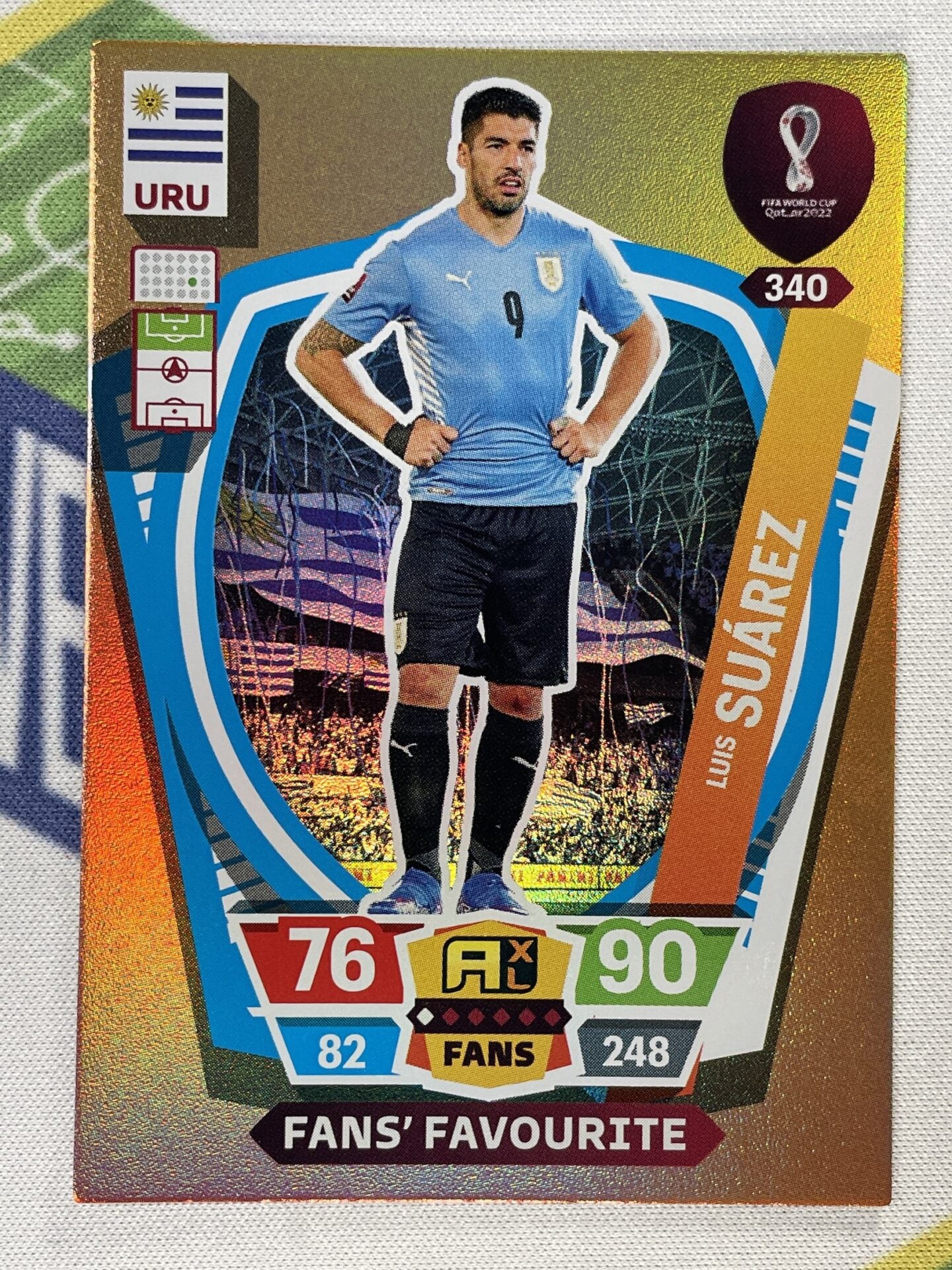 Luis Suarez Uruguay Fans Favourite Panini World Cup 2022 Adrenalyn XL Card