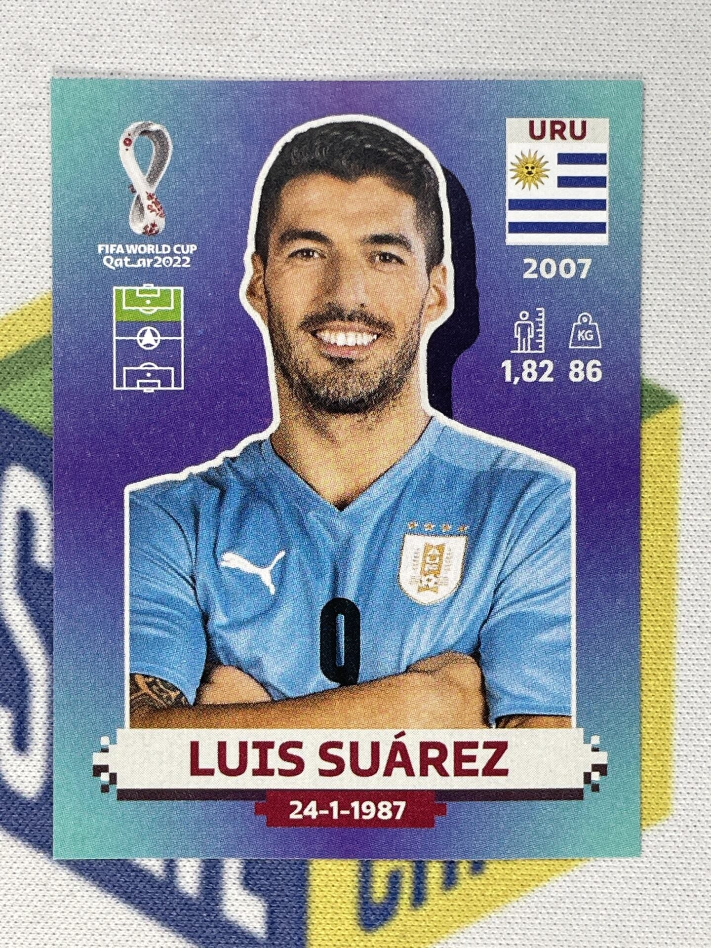 Luis Suarez Uruguay Panini World Cup 2022 Qatar Stickers