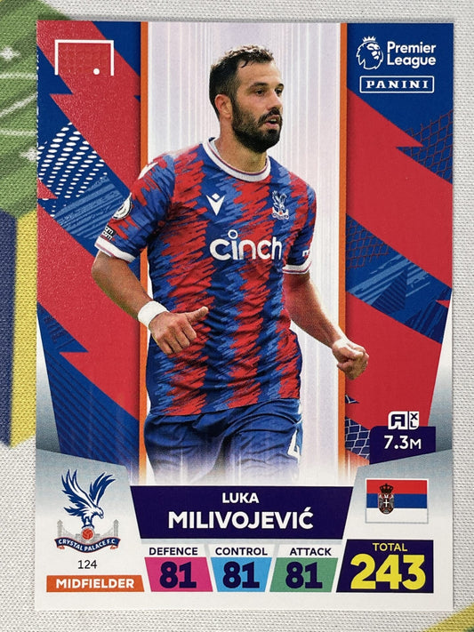 Luka Milivojevic Crystal Palace Panini Premier League Adrenalyn XL 2023 Card