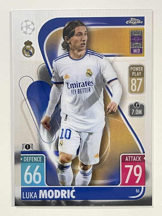 Luka Modric Real Madrid Topps Match Attax Chrome 2021 2022 Football Card