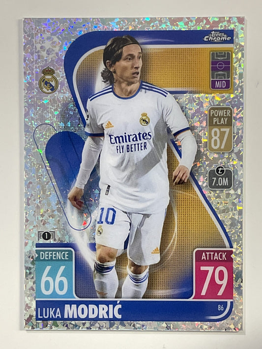 Luka Modric Speckle Topps Match Attax Chrome 2021 2022