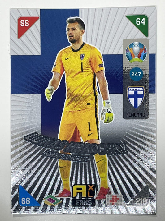 Lukas Hradecky Fans Favourites (Finland) Football Card &#8211; Euro 2020 Adrenalyn XL