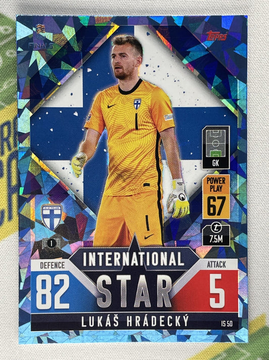 Lukas Hradecky Finland Crystal Foil Parallel Topps Match Attax 101 Road to Nations League 2022 Card