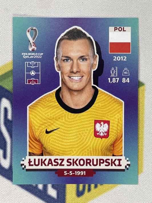 Lukasz Skorupski Poland Panini World Cup 2022 Qatar Stickers