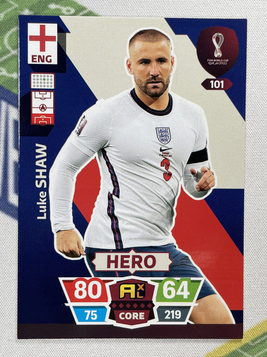 Luke Shaw England Panini World Cup 2022 Adrenalyn XL Card