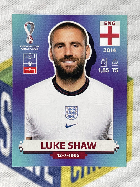 Luke Shaw England Panini World Cup 2022 Qatar Stickers