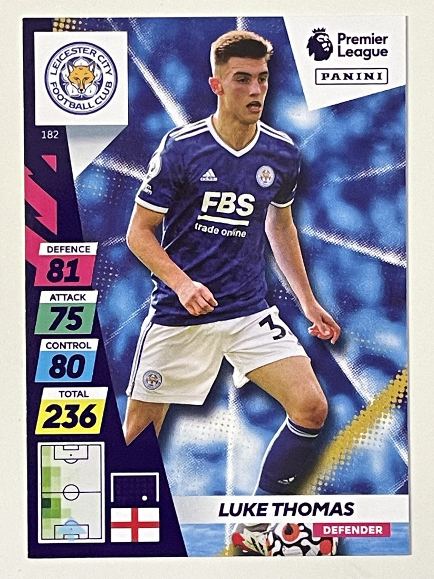 Luke Thomas Leicester City Base Panini Adrenalyn XL PLUS Premier League 2021 2022