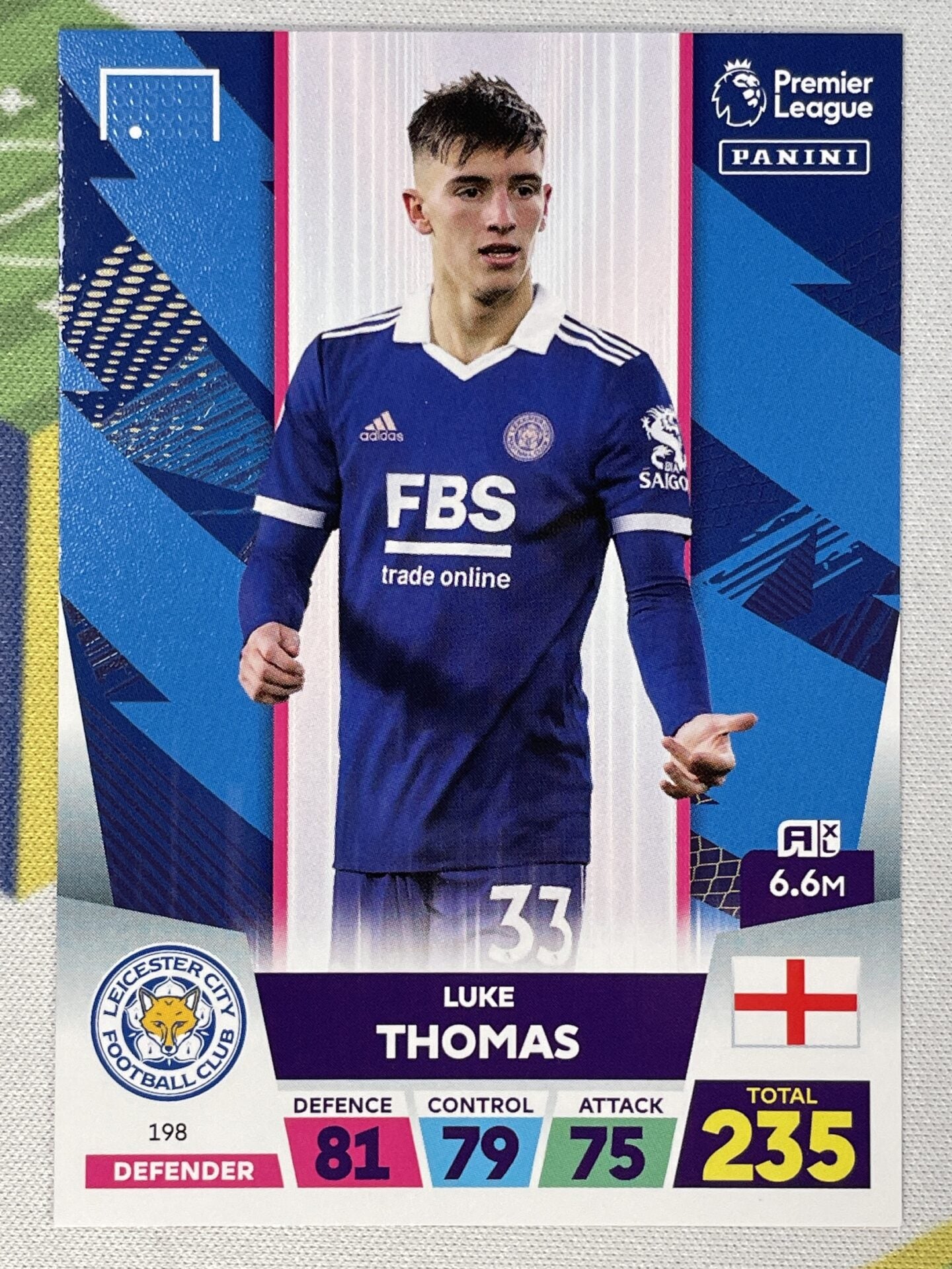 Luke Thomas Leicester Panini Premier League Adrenalyn XL 2023 Card