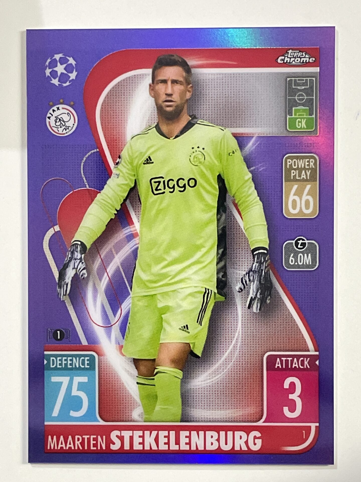 Maarten Stekelenburg Purple Parallel Topps Match Attax Chrome 2021 2022