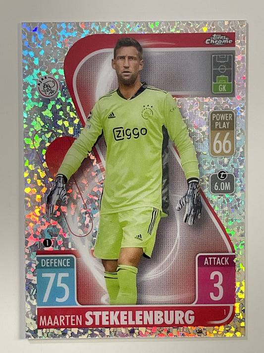 Maarten Stekelenburg Speckle Refractor Topps Match Attax Chrome 2021 2022