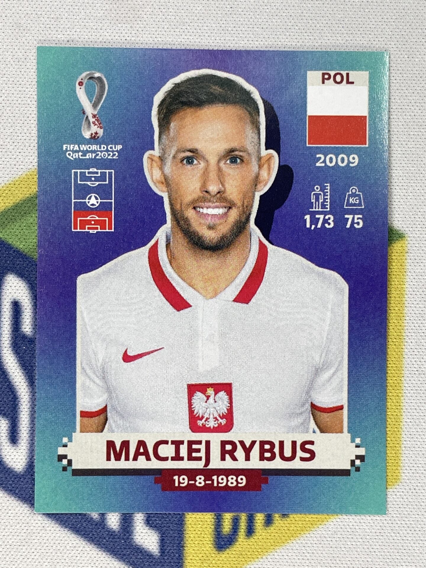 Maciej Rybus Poland Panini World Cup 2022 Qatar Stickers