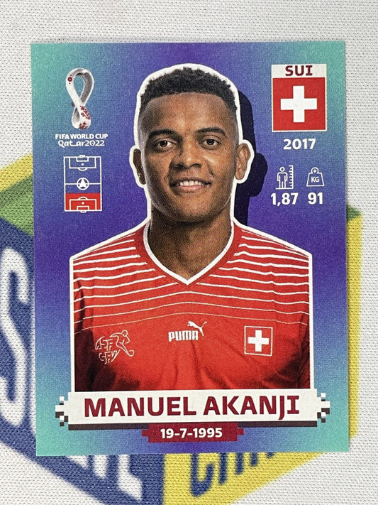 Manuel Akanji Switzerland Panini World Cup 2022 Qatar Stickers