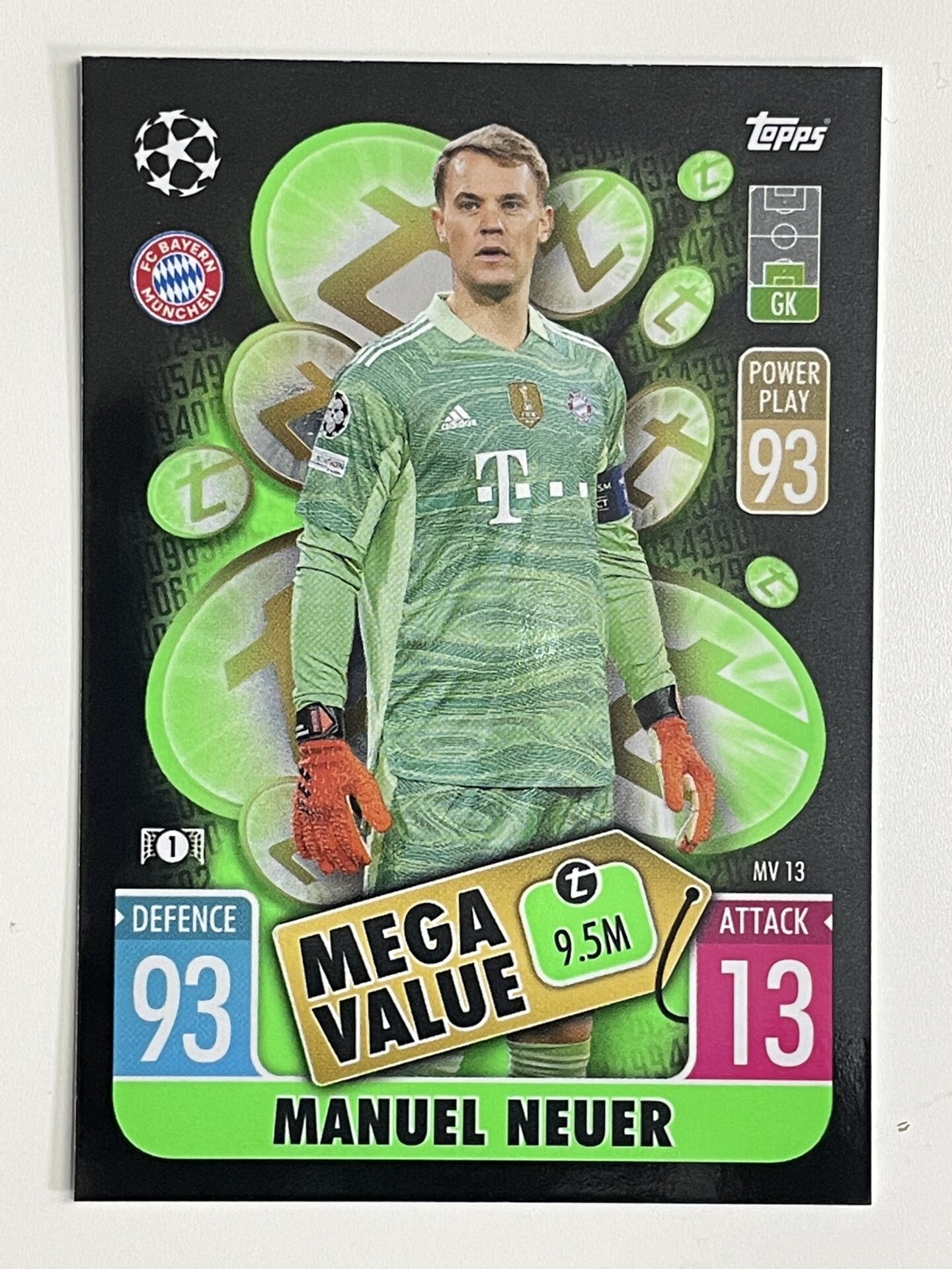 Manuel Neuer Bayern Munich Mega Value Topps Match Attax Extra 2021:22 Champions League Card