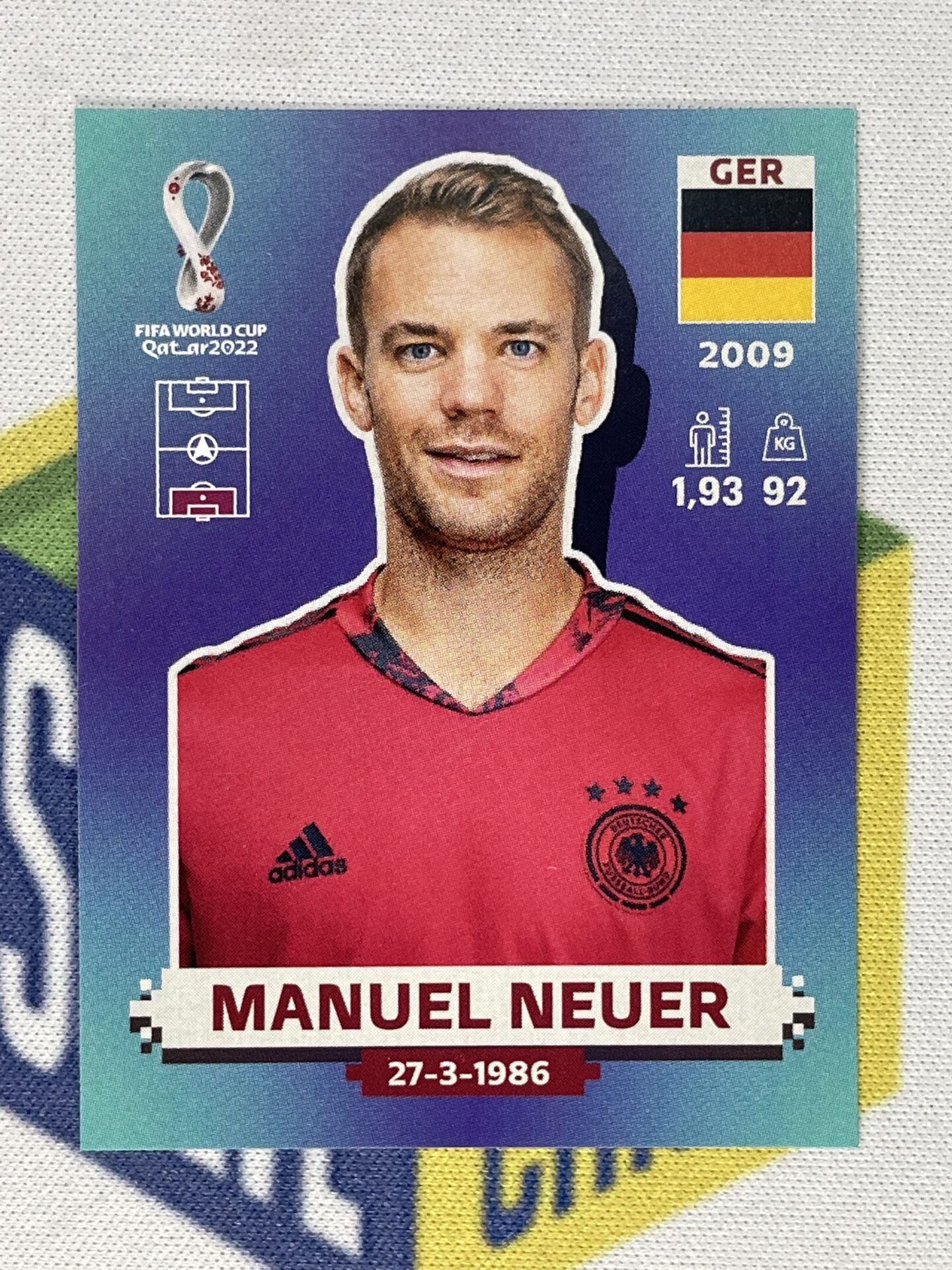 Manuel Neuer Germany Panini World Cup 2022 Qatar Stickers