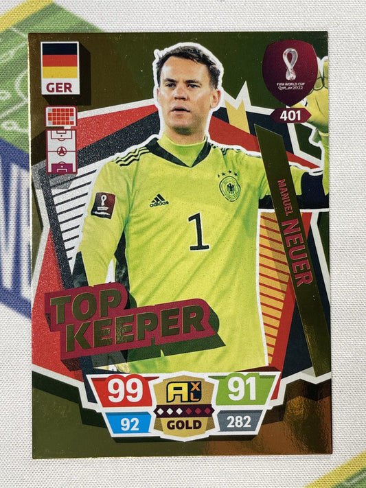 Manuel Neuer Germany Top Keeper Panini World Cup 2022 Adrenalyn XL Card