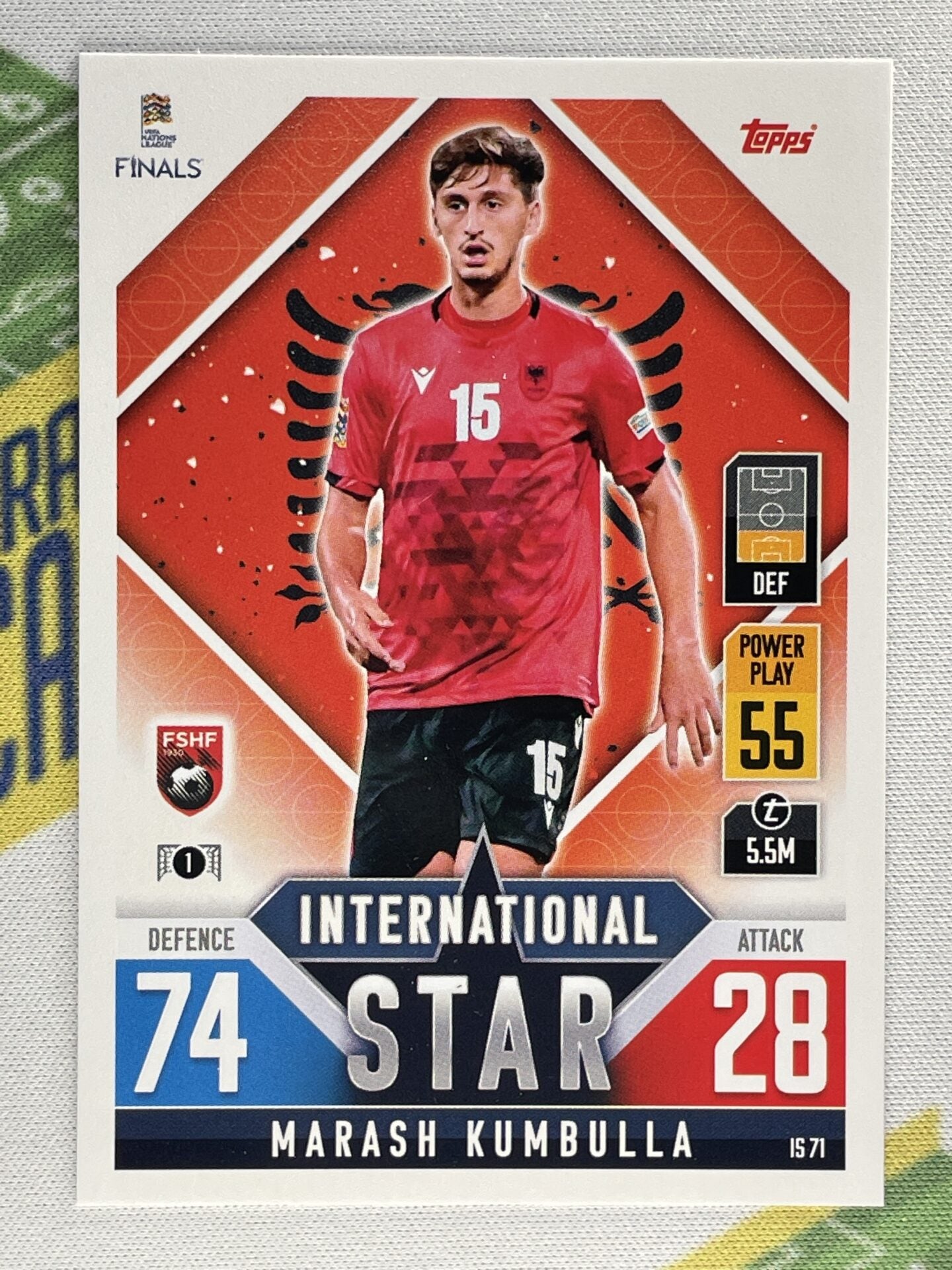 Marash Kumbulla Albania Topps Match Attax 101 Road to Nations League 2022 Card