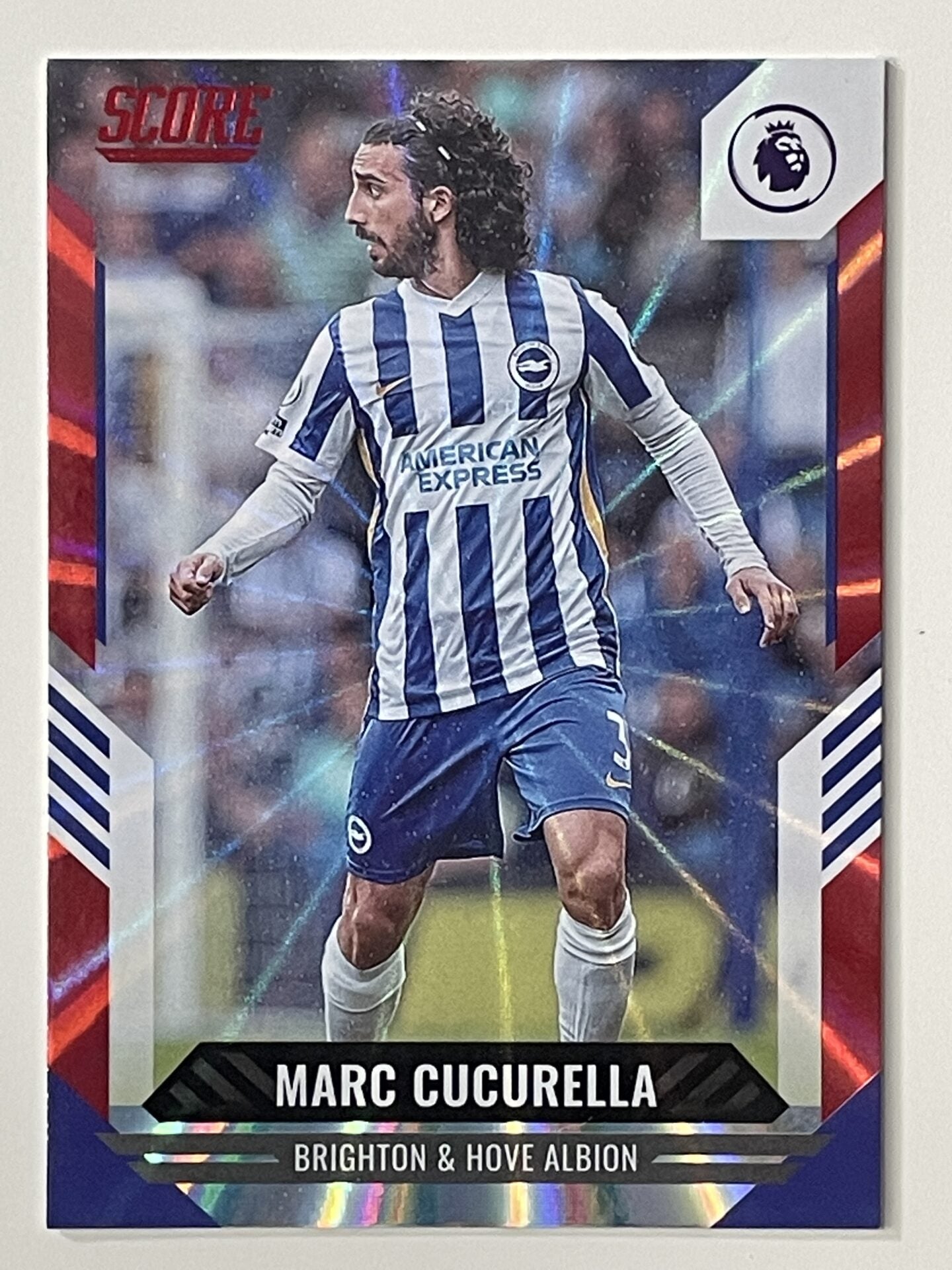 Marc Cucurella Brighton Base Red Laser Parallel Panini Premier League Score 2021 2022