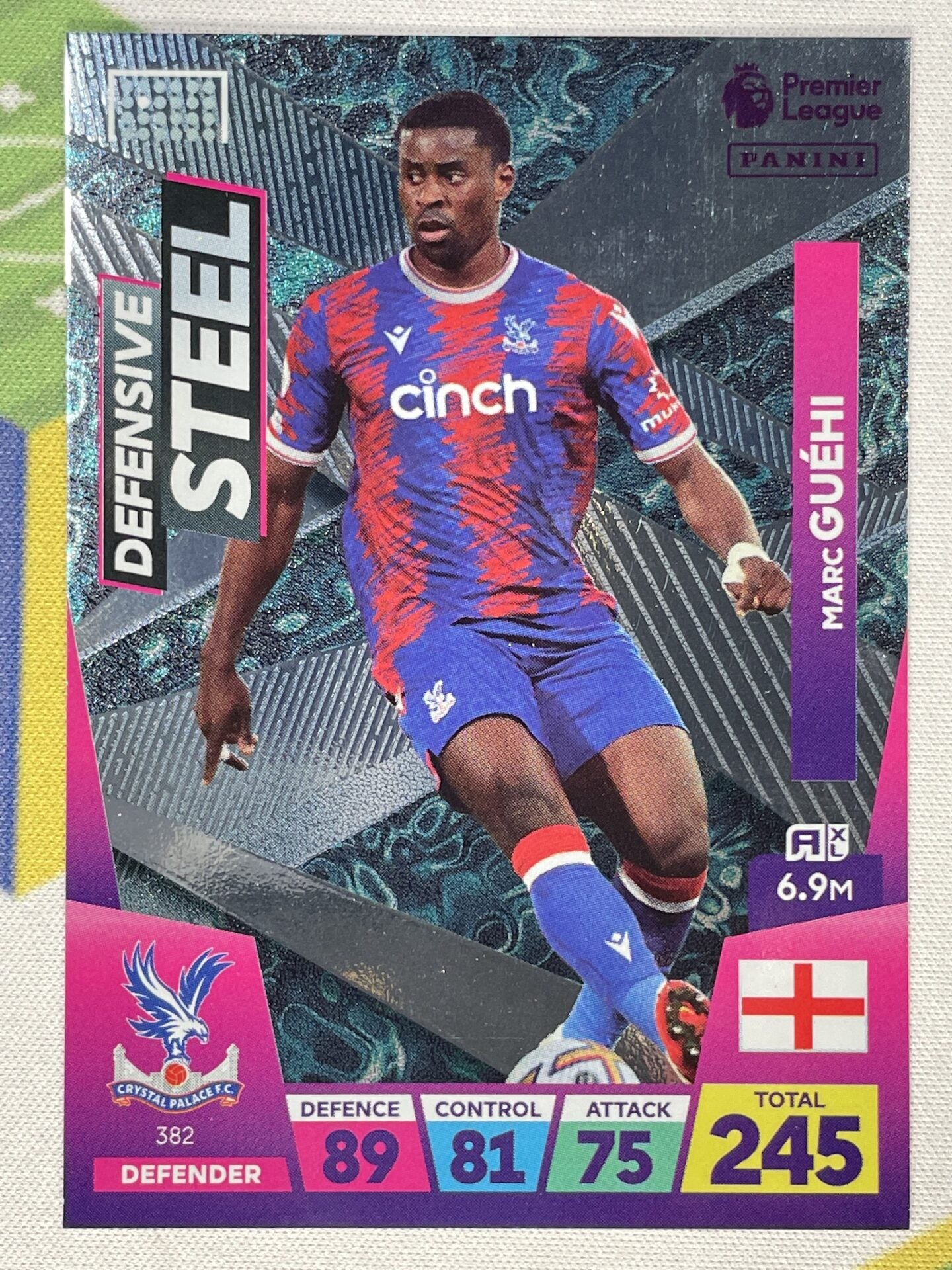 Marc Guehi Crystal Palace Defensive Steel Panini Premier League Adrenalyn XL 2023 Card