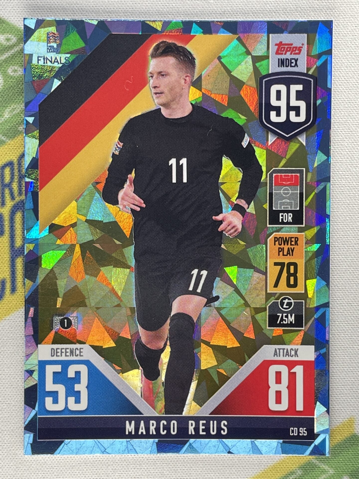 Marco Reus Germany Crystal Foil Parallel Topps Match Attax 101 Road to Nations League 2022 Card