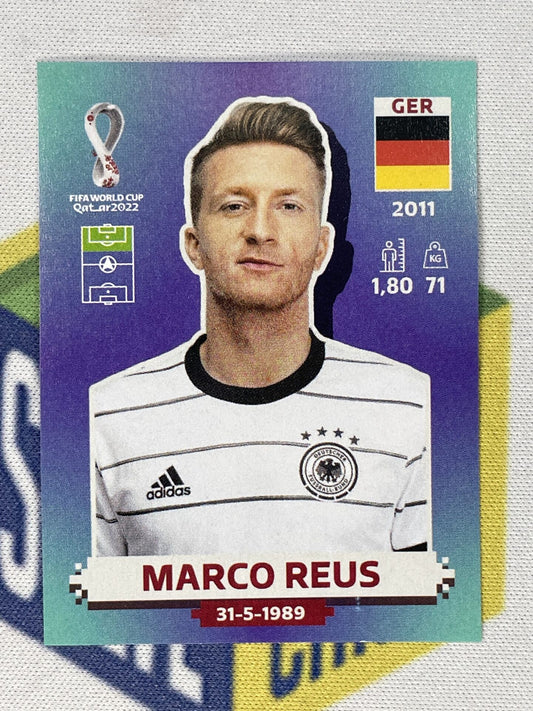 Marco Reus Germany Panini World Cup 2022 Qatar Stickers