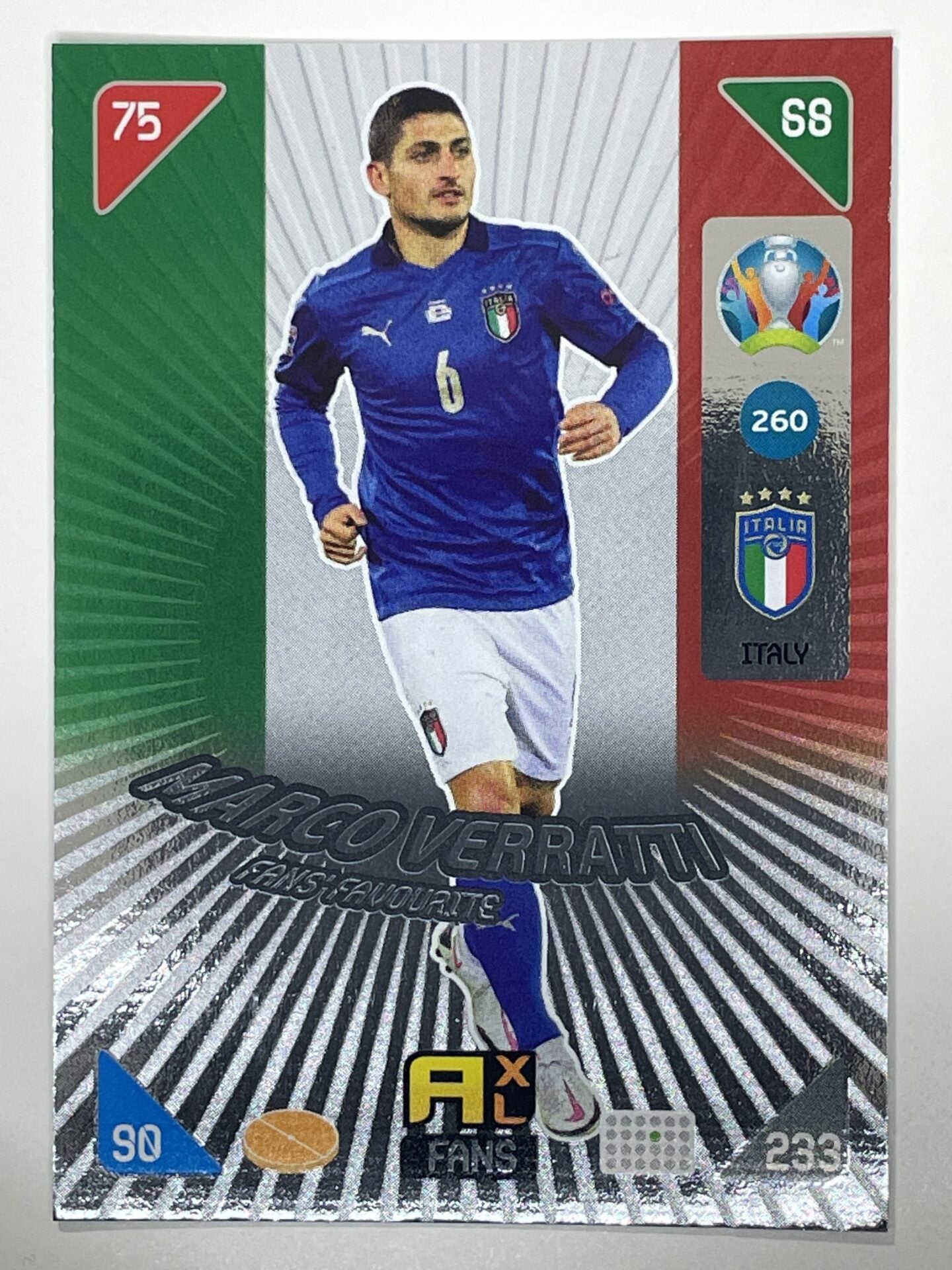 Marco Veratti Fans Favourites (Italy) Football Cards &#8211; Euro 2020 Adrenalyn XL