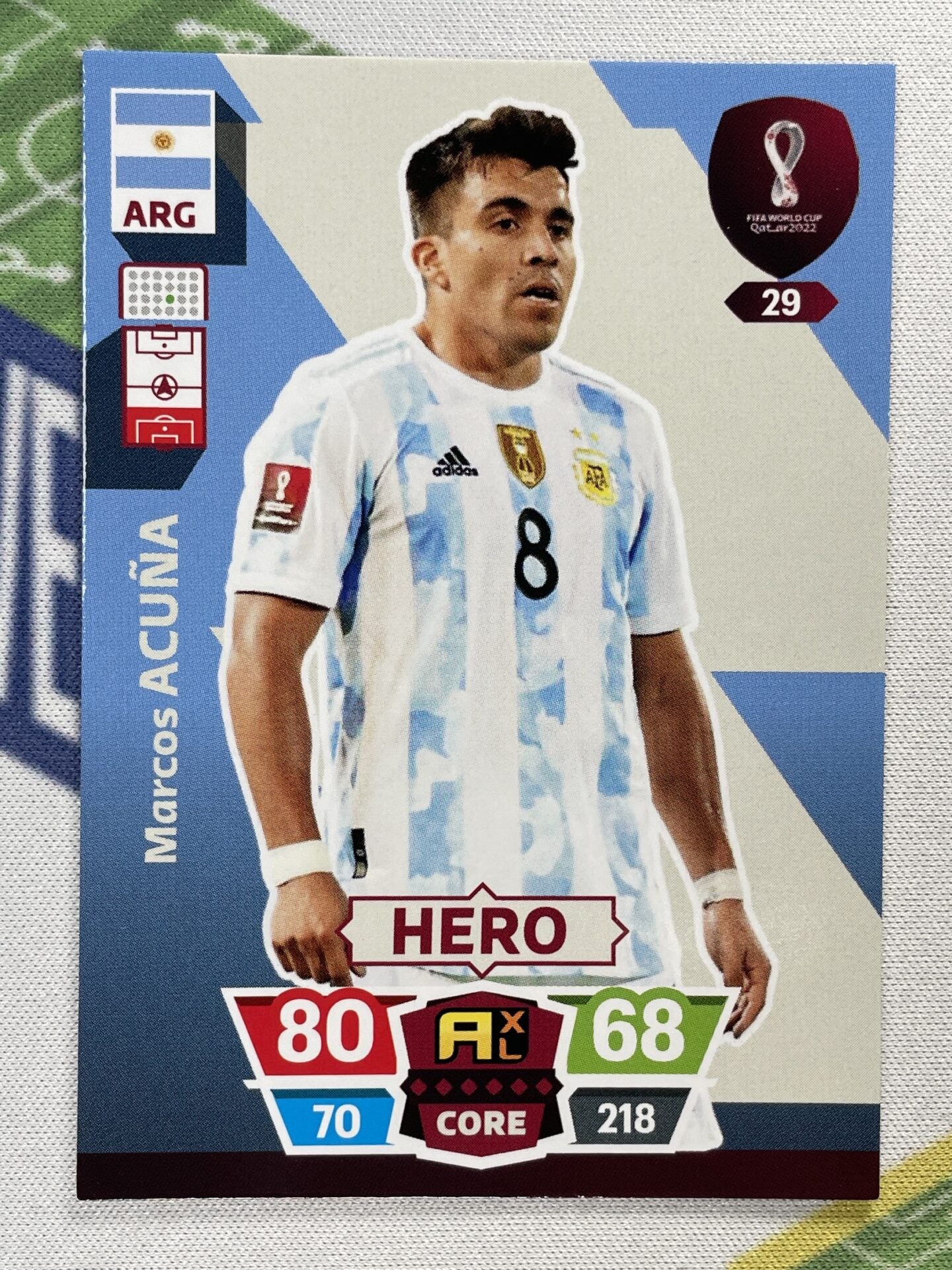 Marcos Acuna Argentina Panini World Cup 2022 Adrenalyn XL Card