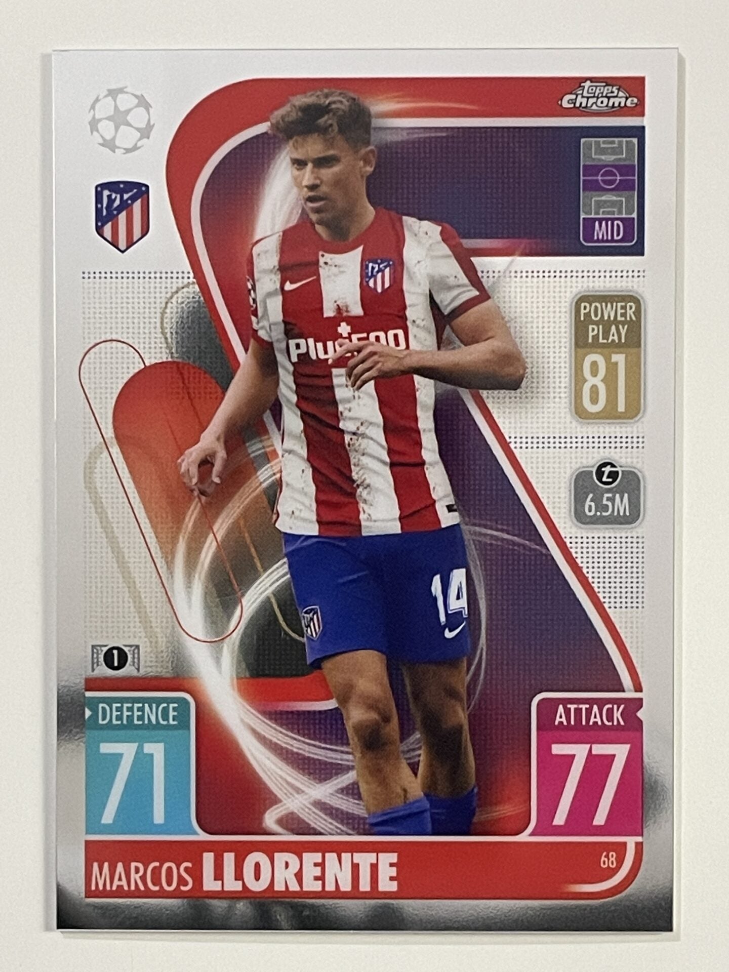 Marcos Llorente Athletico Madrid Topps Match Attax Chrome 2021 2022 Football Card