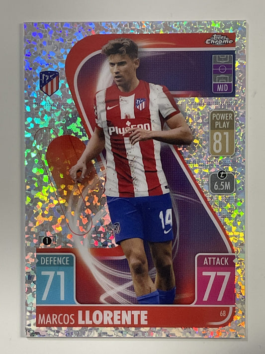 Marcos Llorente Speckle Topps Match Attax Chrome 2021 2022