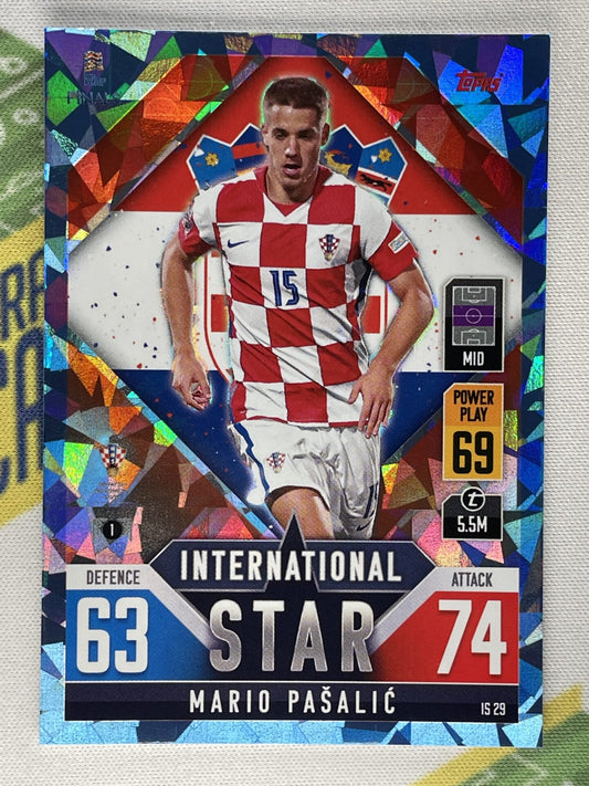 Mario Pasalic Croatia Crystal Foil Parallel Topps Match Attax 101 Road to Nations League 2022 Card