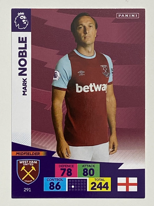 Mark Noble (West Ham) Football Card &#8211; Premier League Adrenalyn XL 2020:21