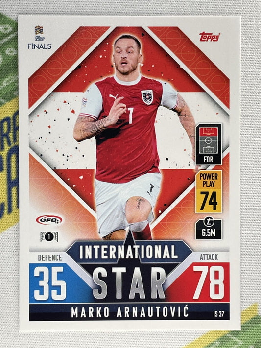 Marko Arnautovic Austria Topps Match Attax 101 Road to Nations League 2022 Card