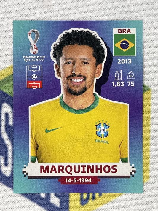 Marquinhos Brazil Panini World Cup 2022 Qatar Stickers