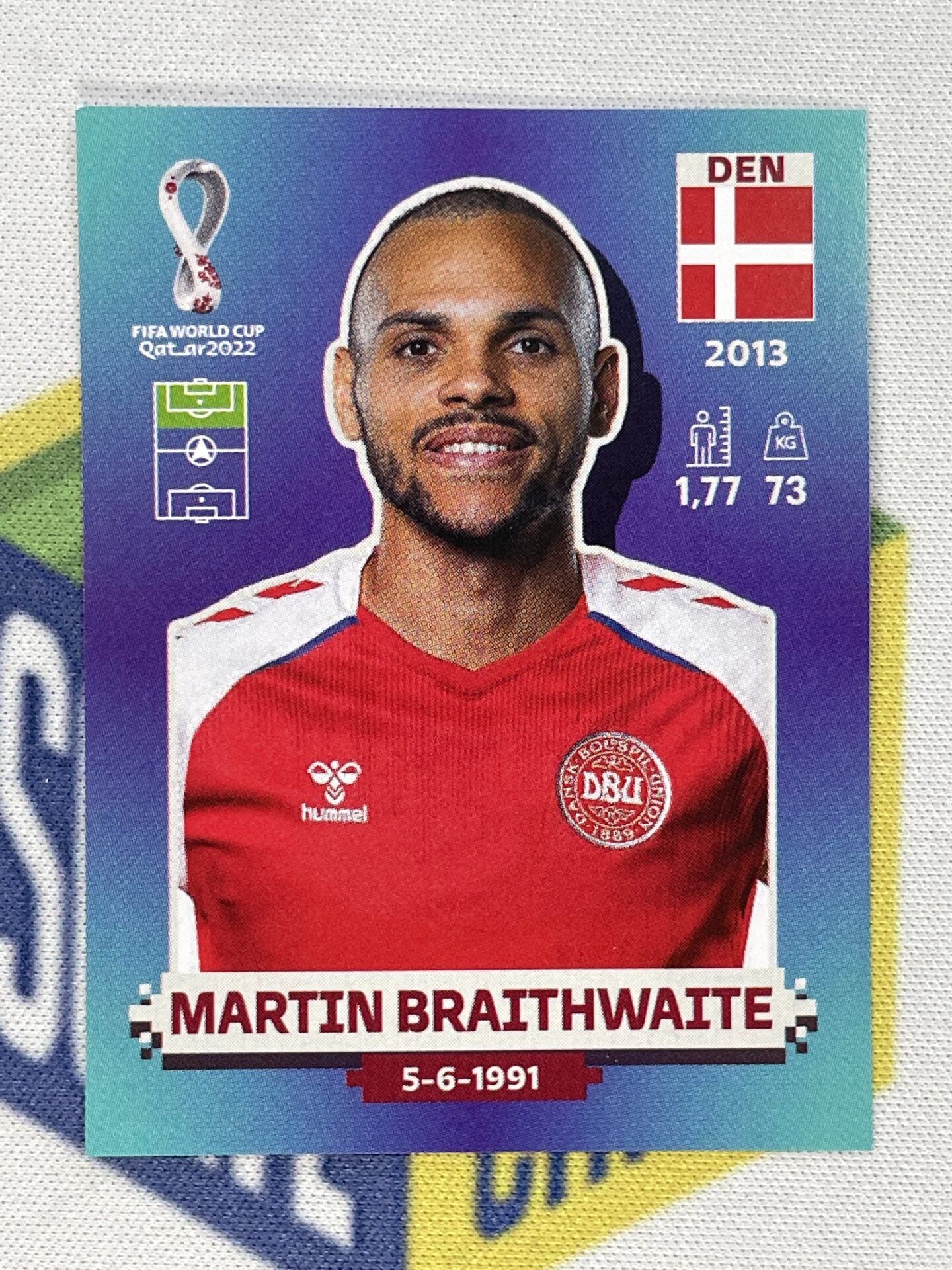 Martin Braithwaite Denmark Panini World Cup 2022 Qatar Stickers