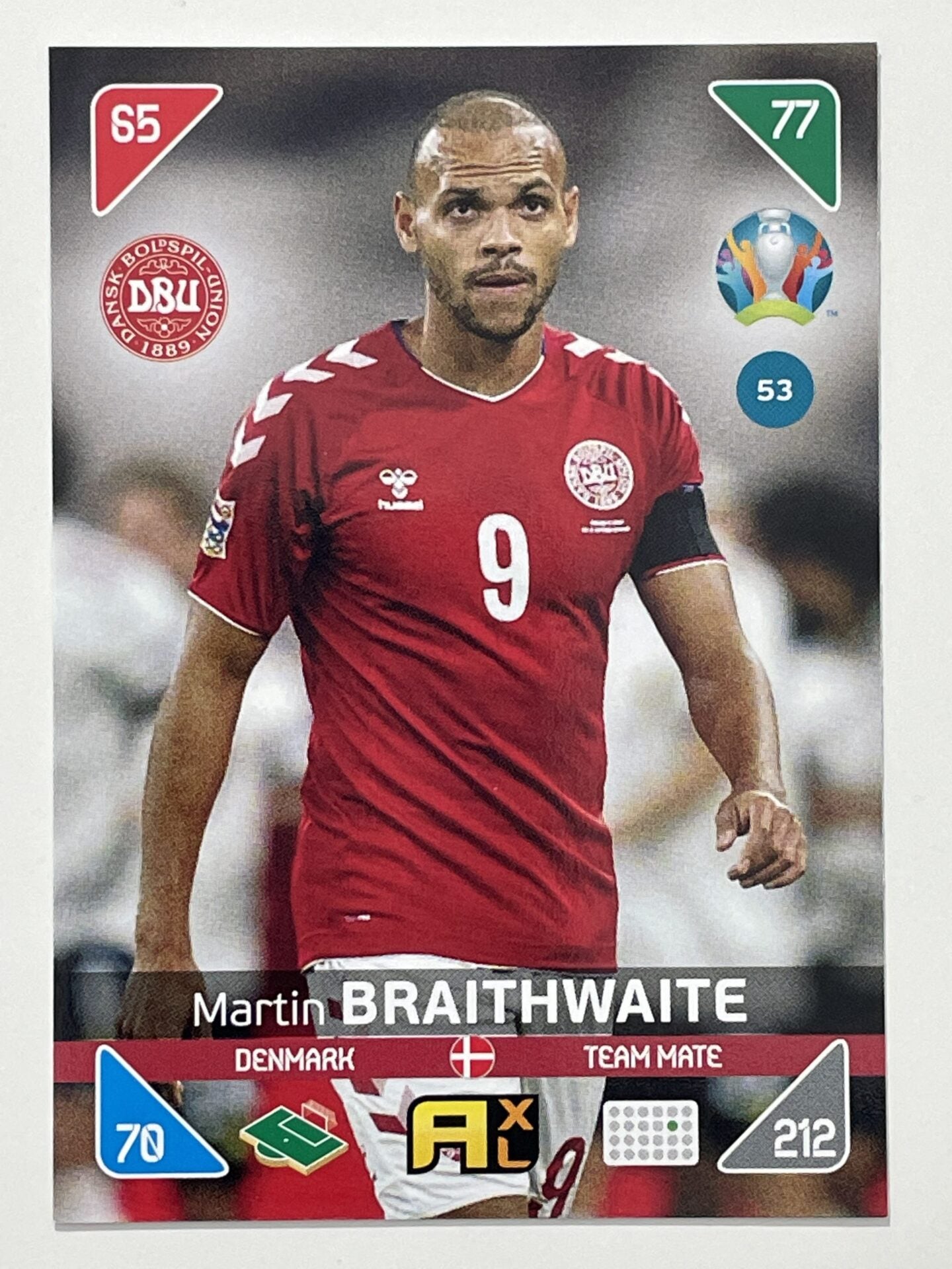 Martin Braithwaite Team Mates (Denmark) Football Card &#8211; Euro 2020 Adrenalyn XL