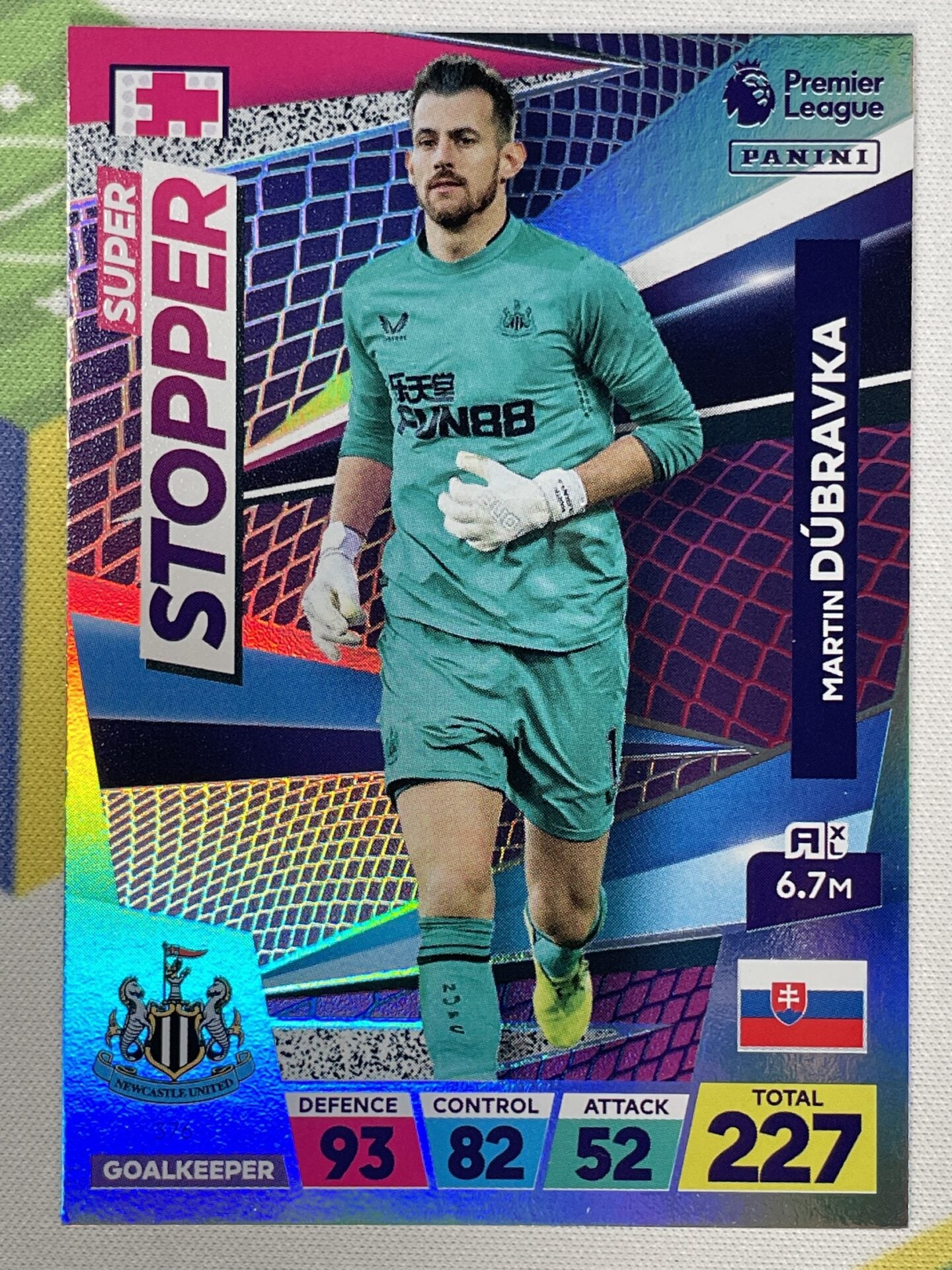 Martin Dubravka Newcastle Super Stopper Panini Premier League Adrenalyn XL 2023 Card