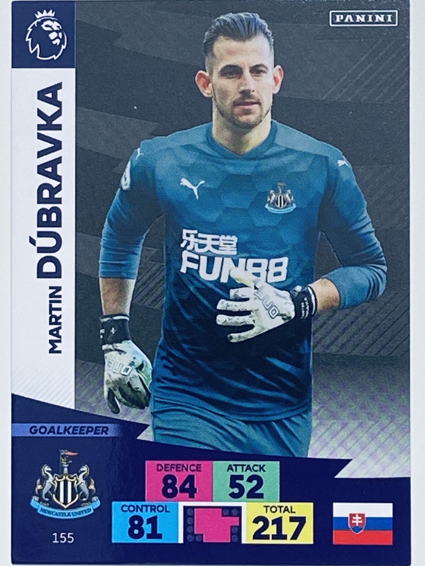 Martin Dubravka (Newcastle United) Football Card &#8211; Premier League Adrenalyn XL 2020:21